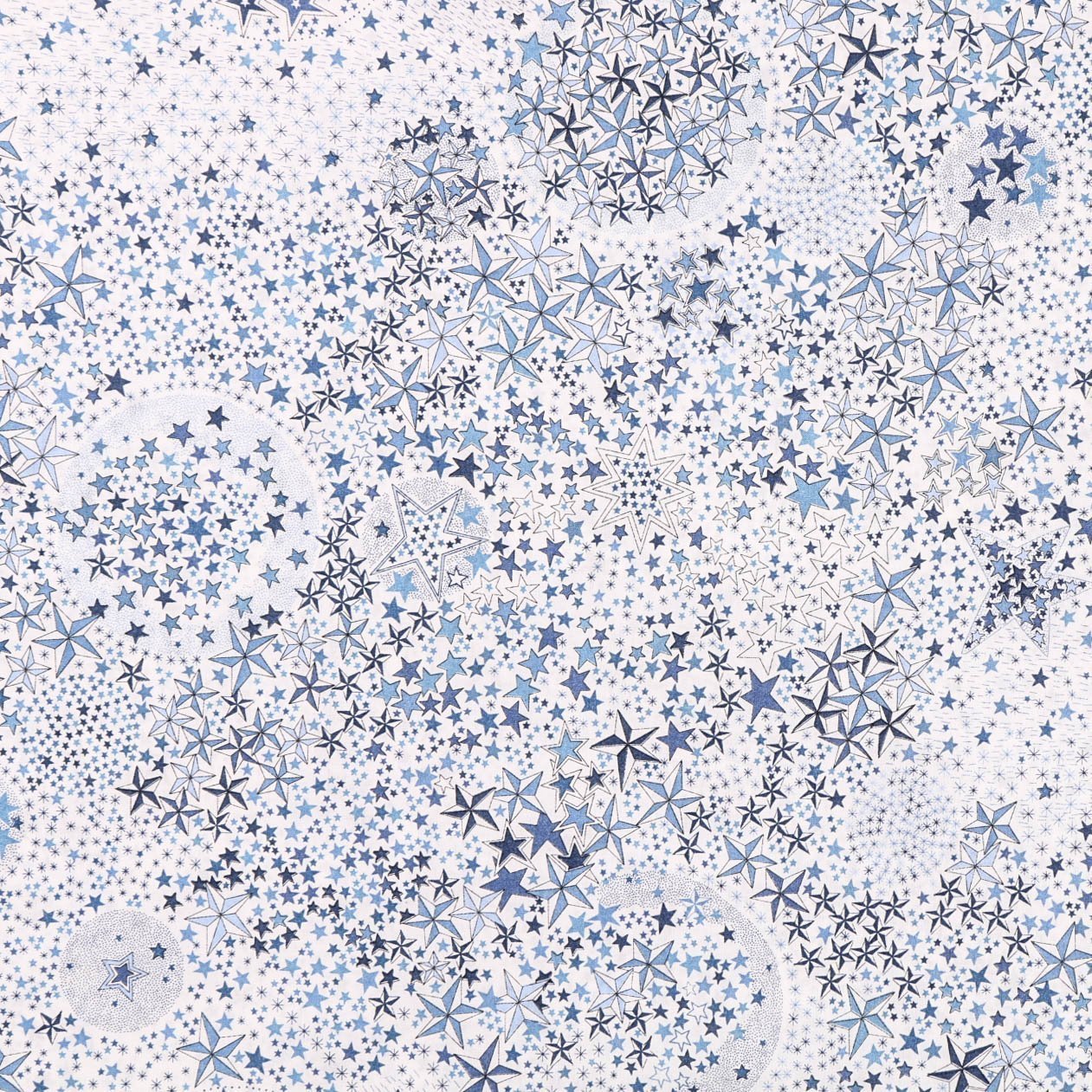 Tissu Liberty of London New Adelajda Bleu marine et bleu clair