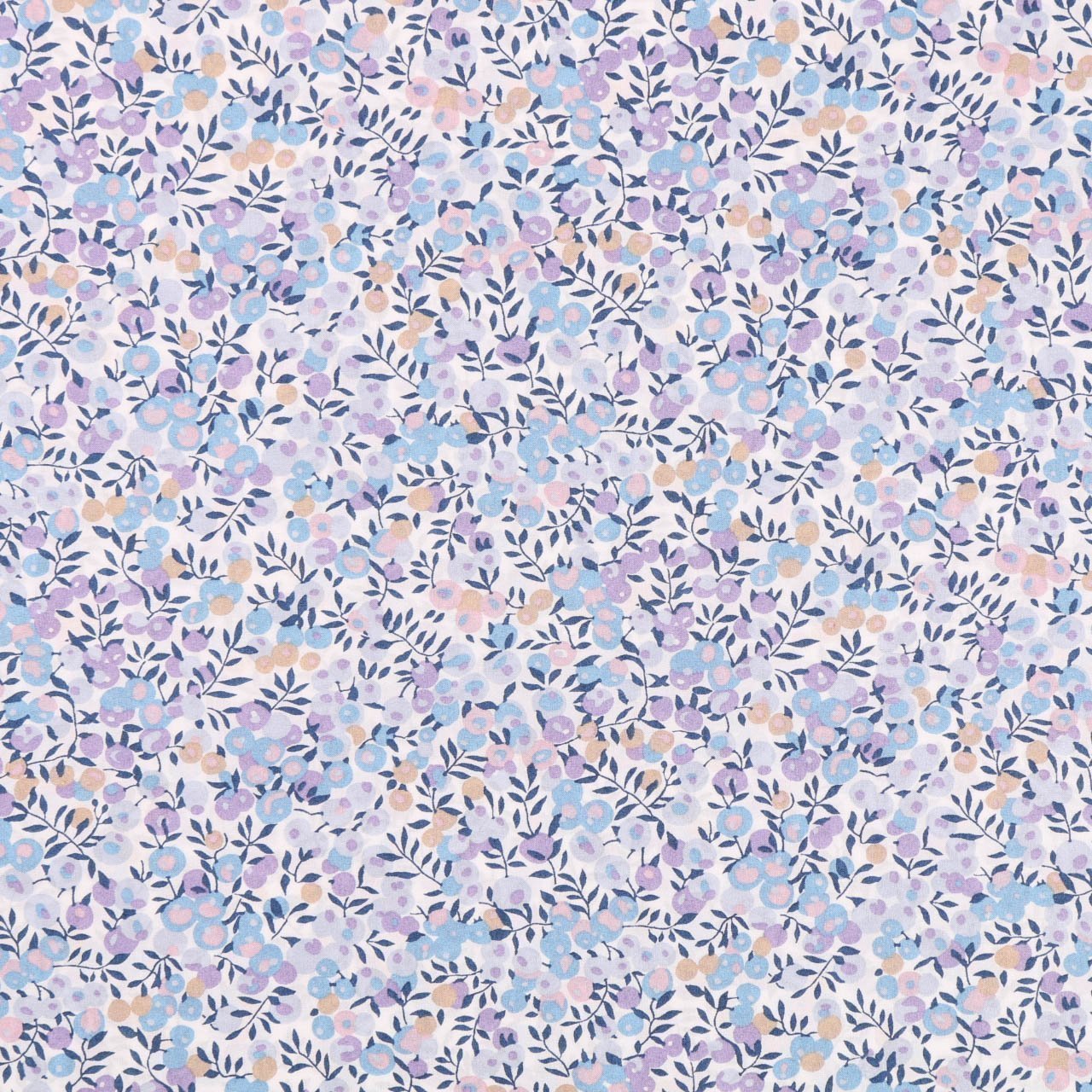 Tissu Liberty of London Wiltshire Bleu ciel et mauve