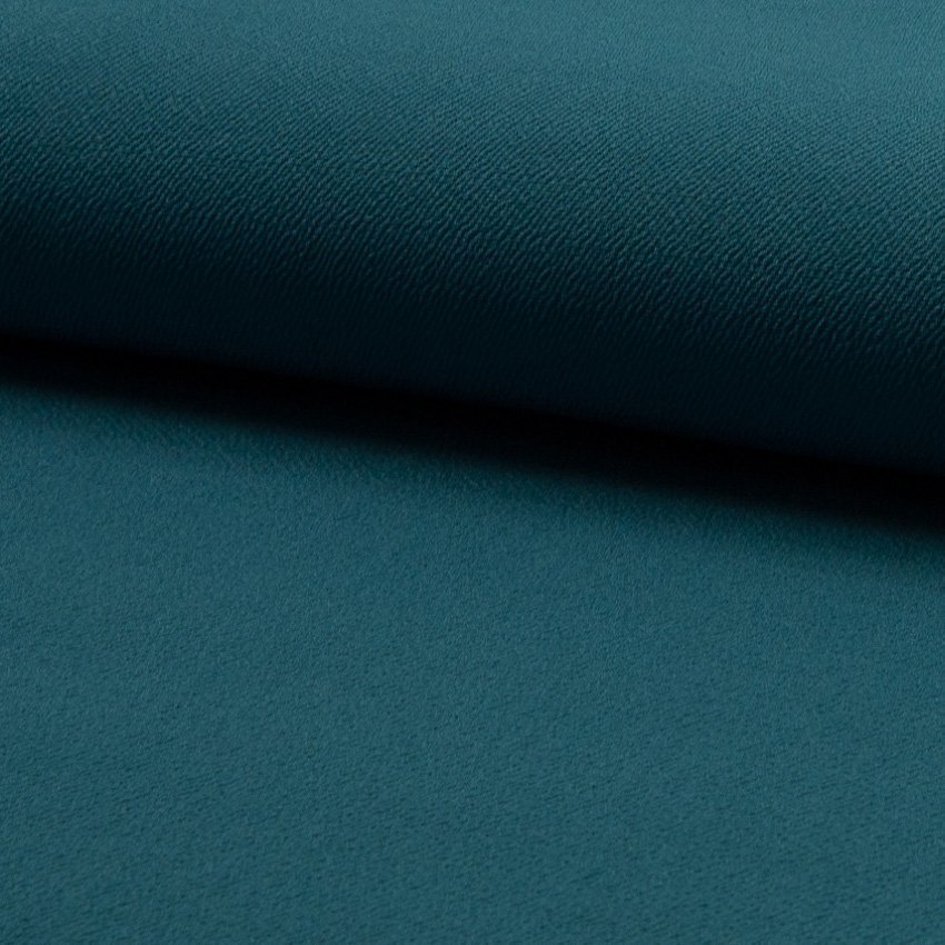 Tissu Jersey crêpe uni Bleu pétrole