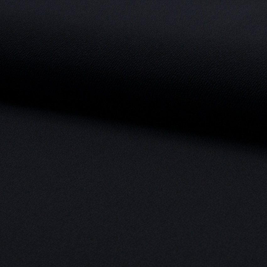 Tissu Jersey crêpe uni Bleu marine