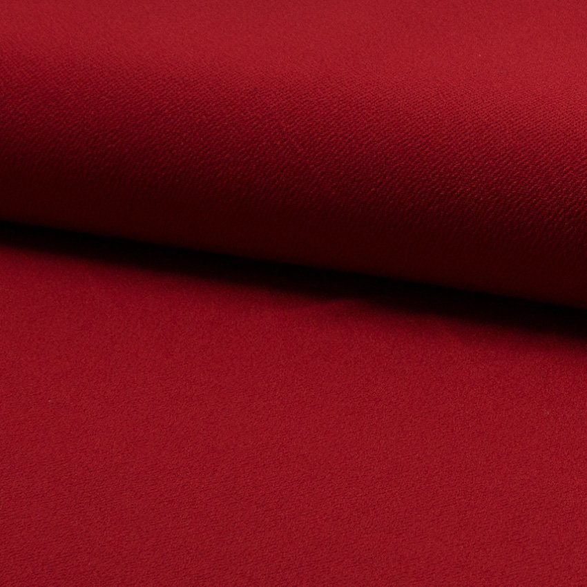 Tissu Jersey crêpe uni Rouge