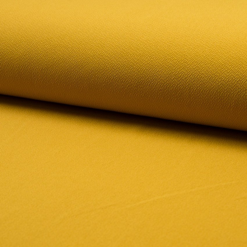 Tissu Jersey crêpe uni Jaune curcuma