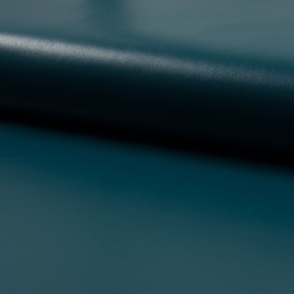 Tissu Simili Cuir Souple Bleu pétrole
