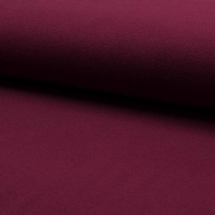 Tissu Drap de manteau Rouge Bordeaux