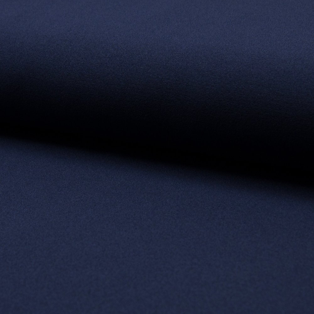 Tissu Crêpe Scuba Uni Bleu marine