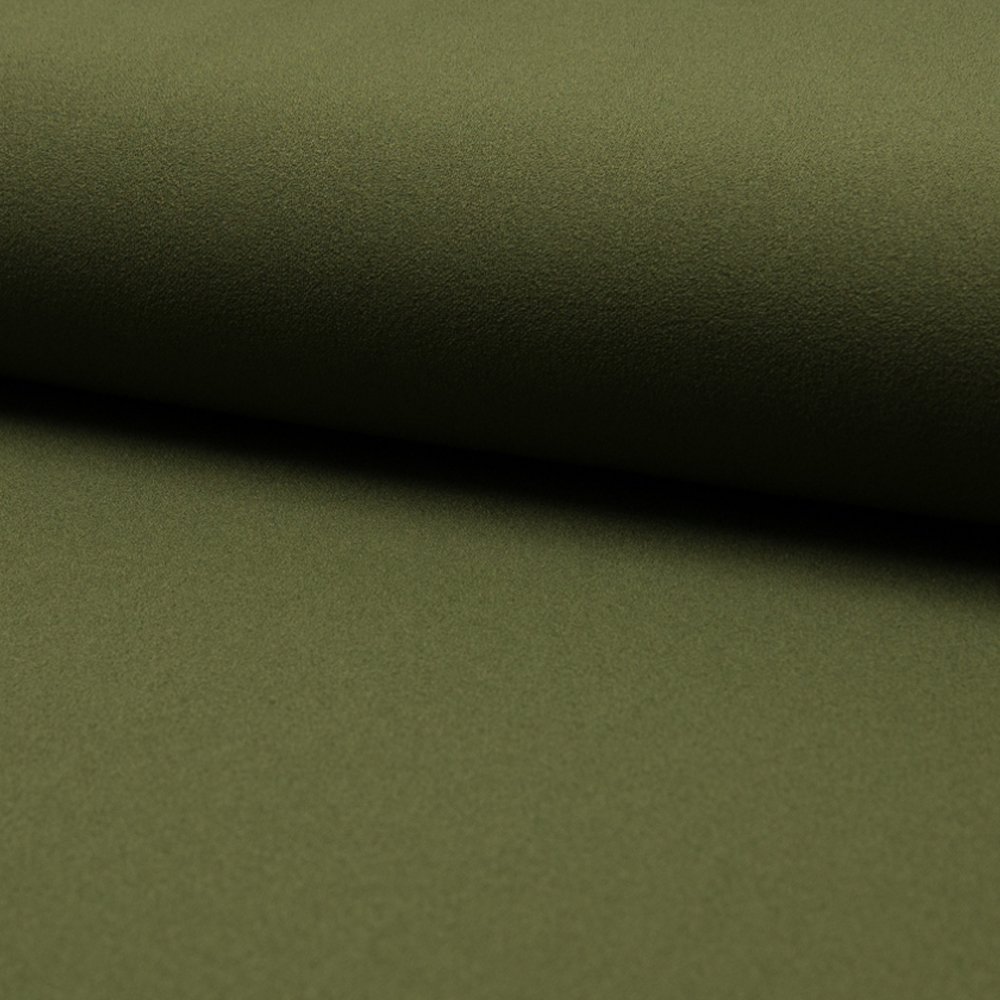 Tissu Crêpe Scuba Uni Vert armée
