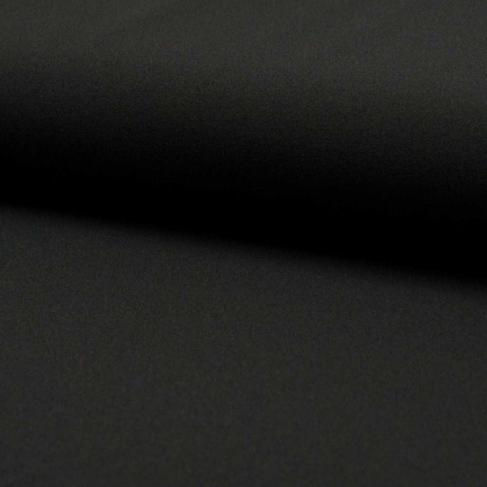 Tissu Crêpe Scuba Uni Noir