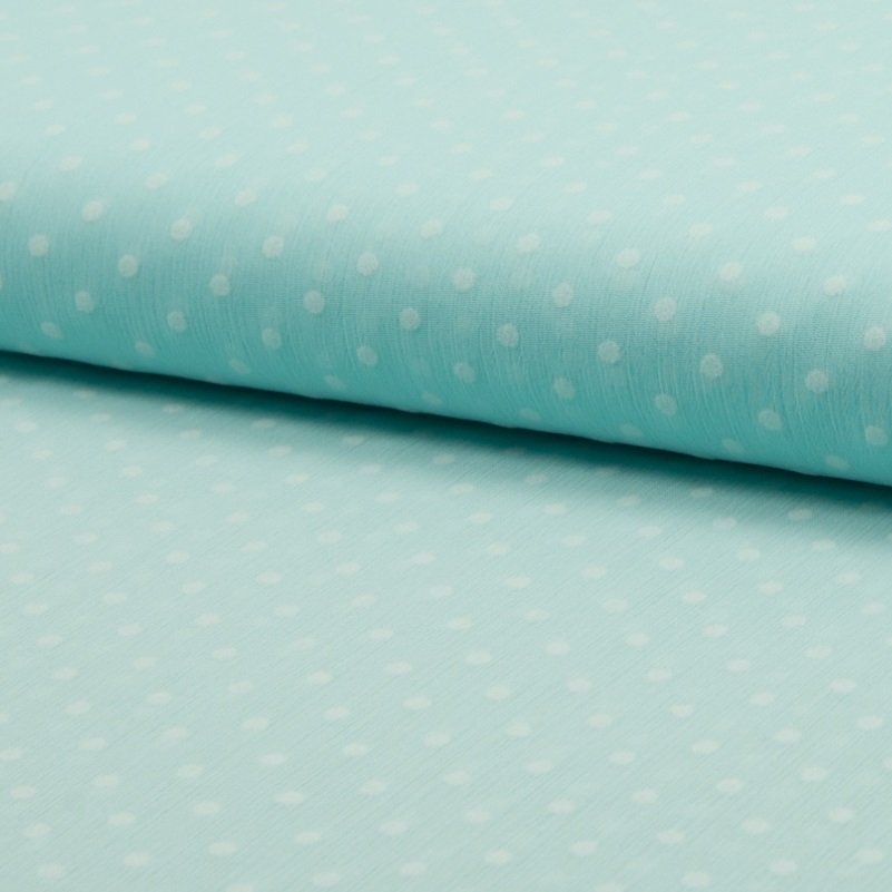 Tissu Voile plumetis Turquoise