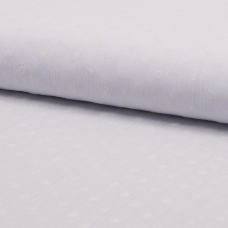 Tissu Voile plumetis Blanc