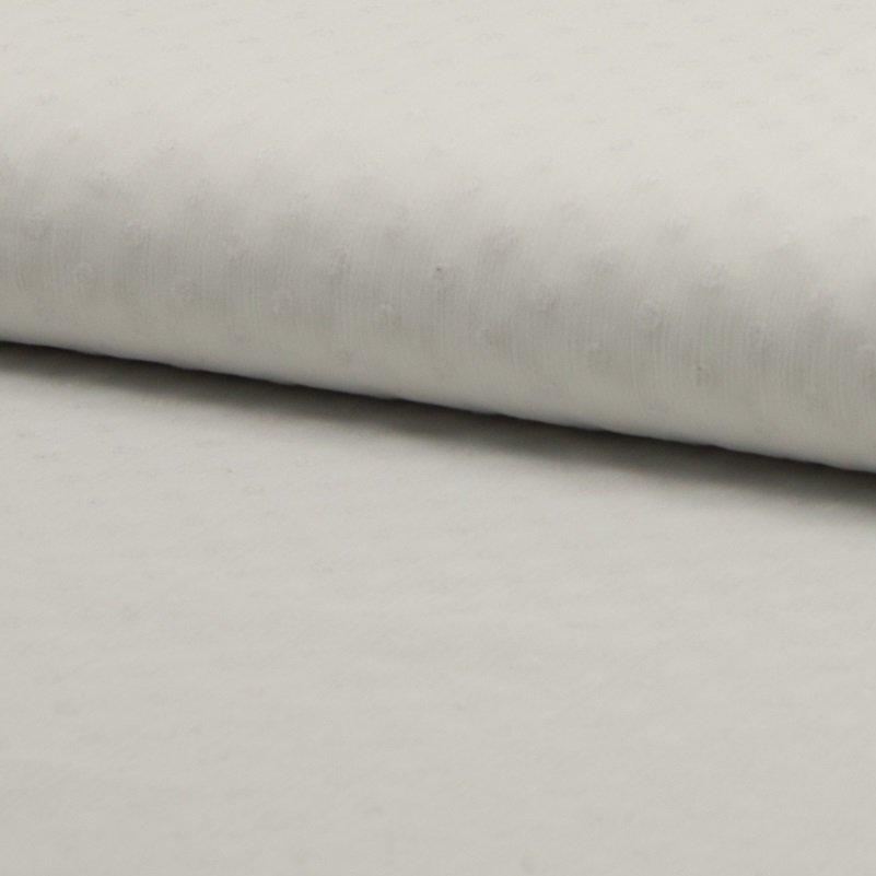 Tissu Voile plumetis Ecru