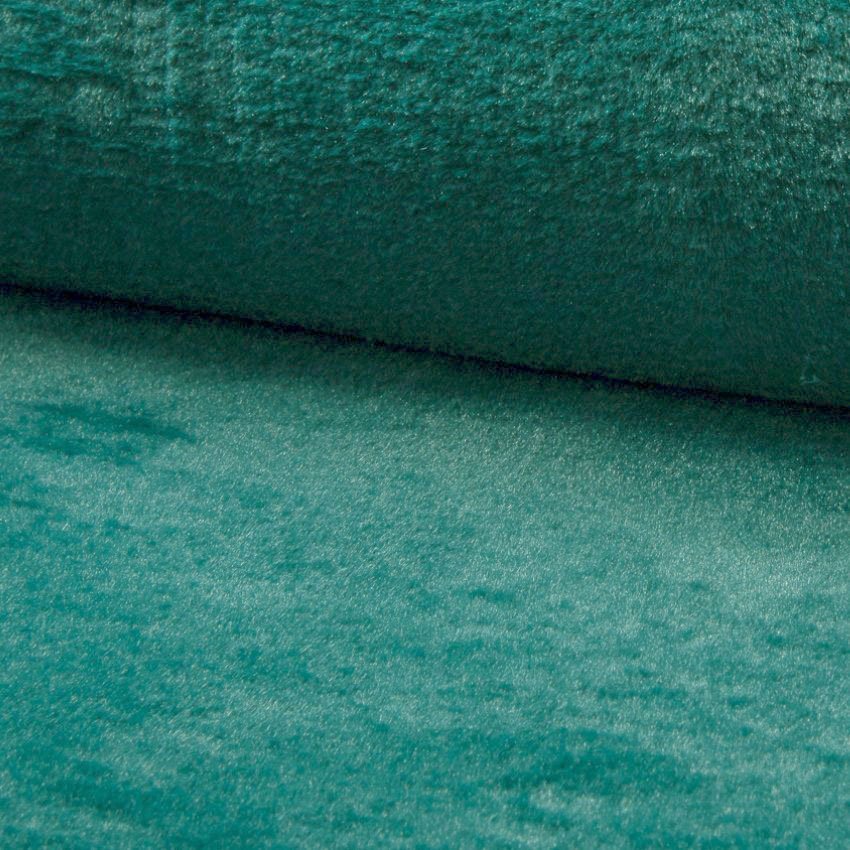 Tissu Fausse fourrure Mode Flavia ultra doux Bleu pétrole