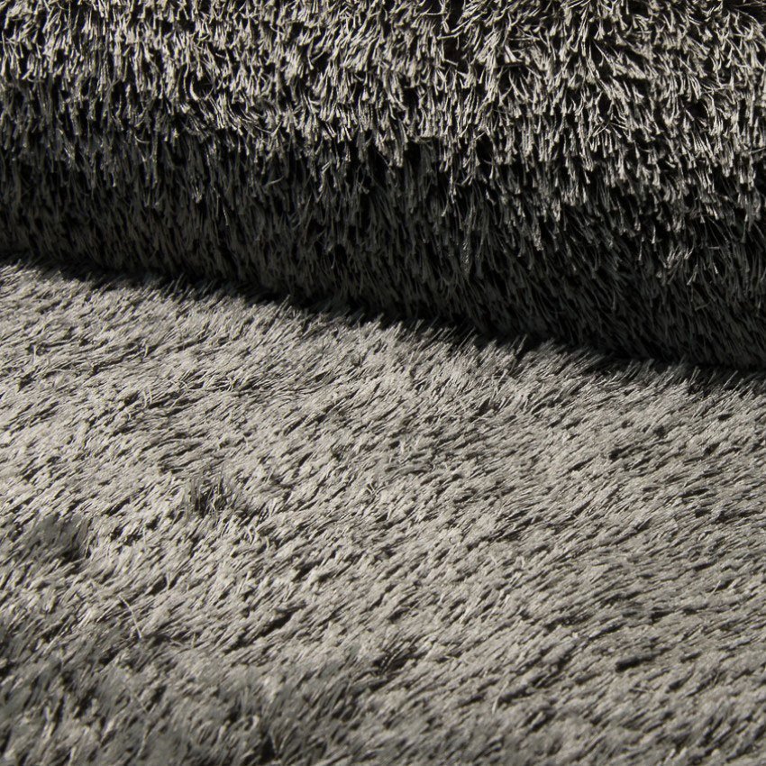 Tissu Fausse fourrure 2 tons Longs poils Argent