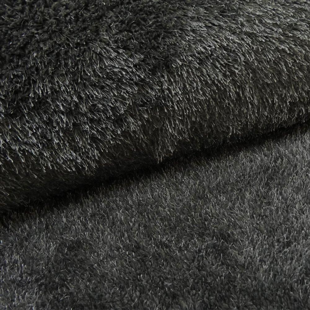 Tissu Fausse fourrure Mode Rasta Gris foncé