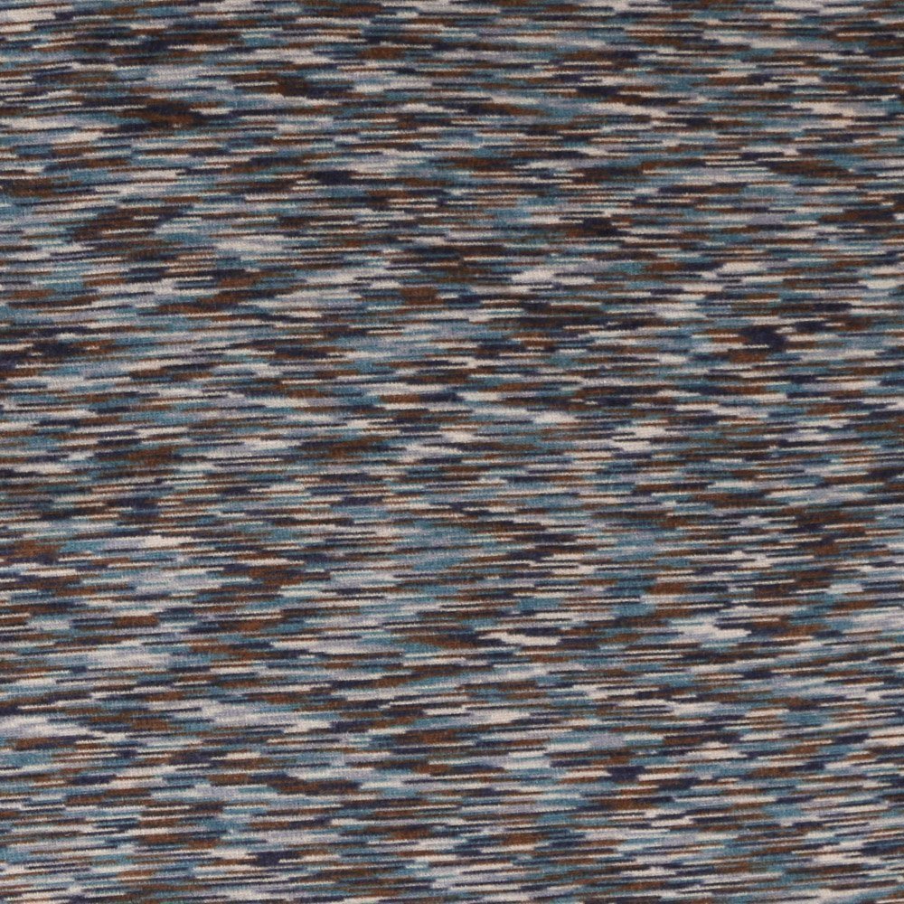 Tissu Sweat envers minky Emma Chiné Gris Bleu