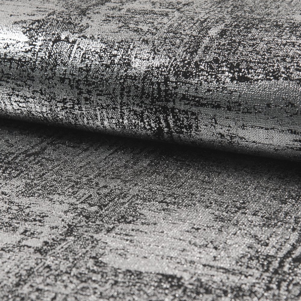 Tissu Maille Jersey Métallisé Noir