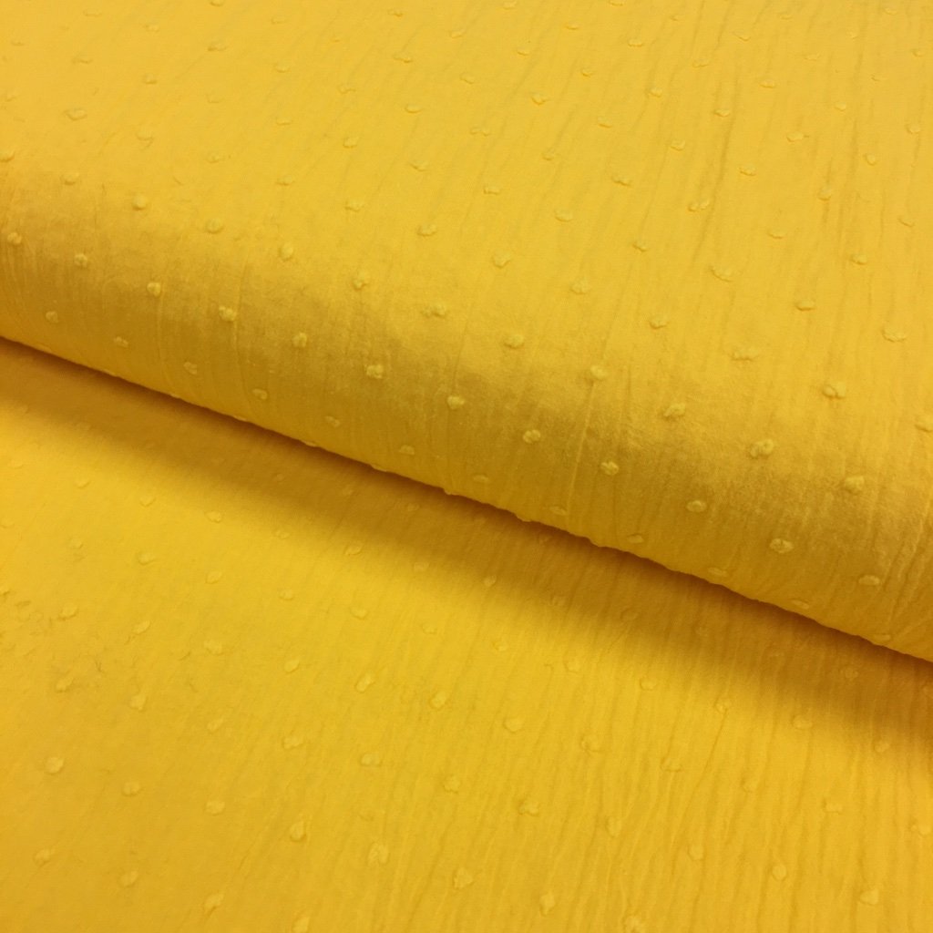 Tissu Plumetis Coton Jaune