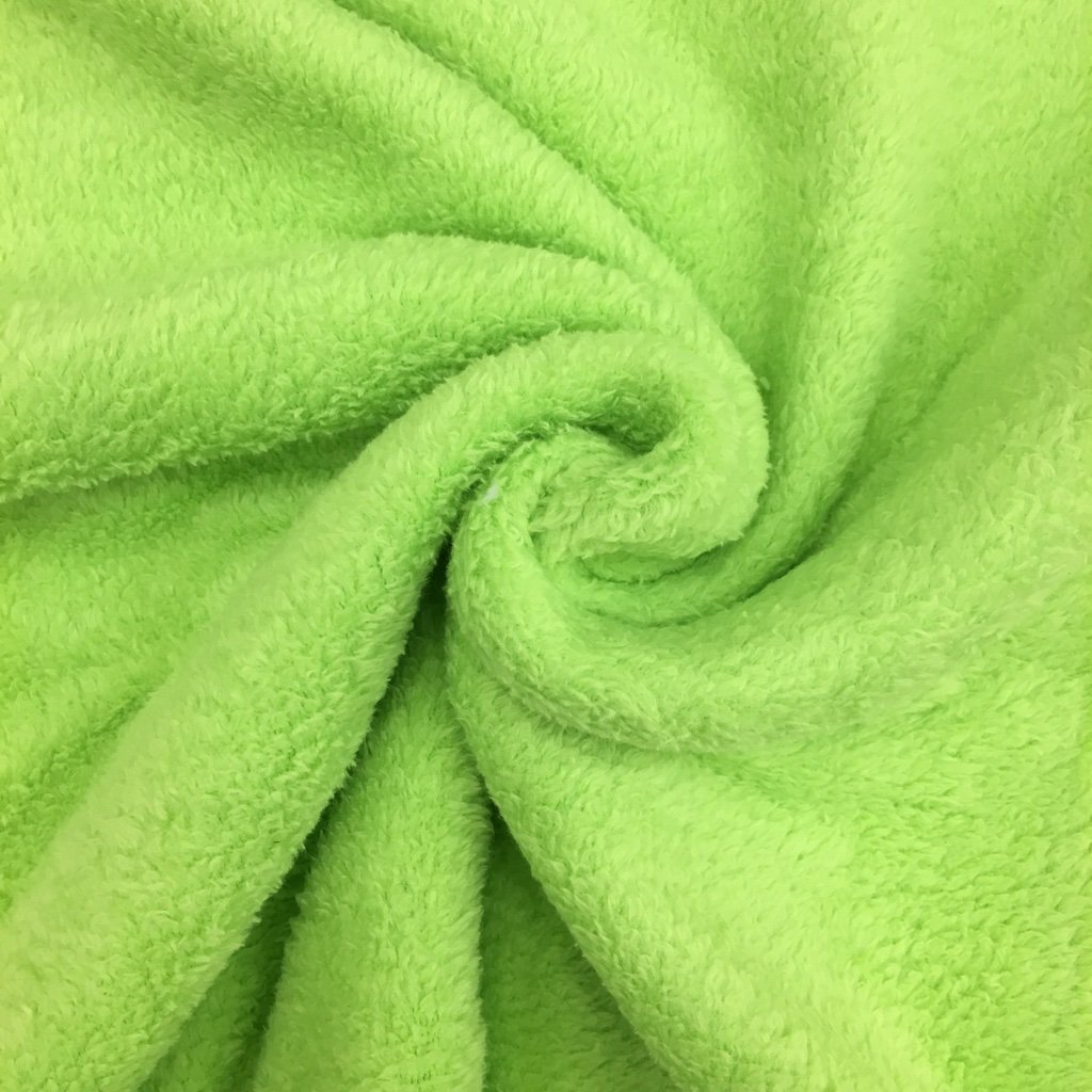 Tissu Doudou uni Vert pomme