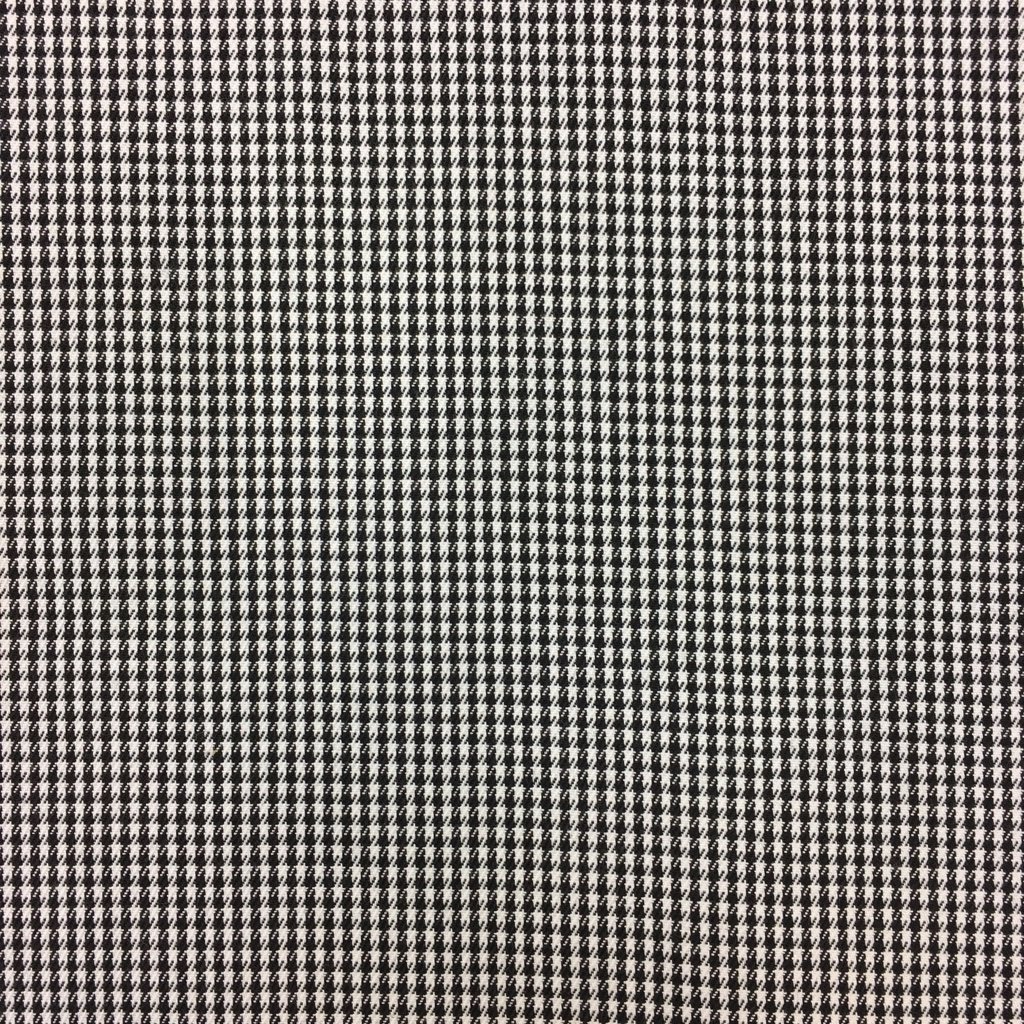 Tissu Tartan Ecossais Pied de Poule Noir et Blanc
