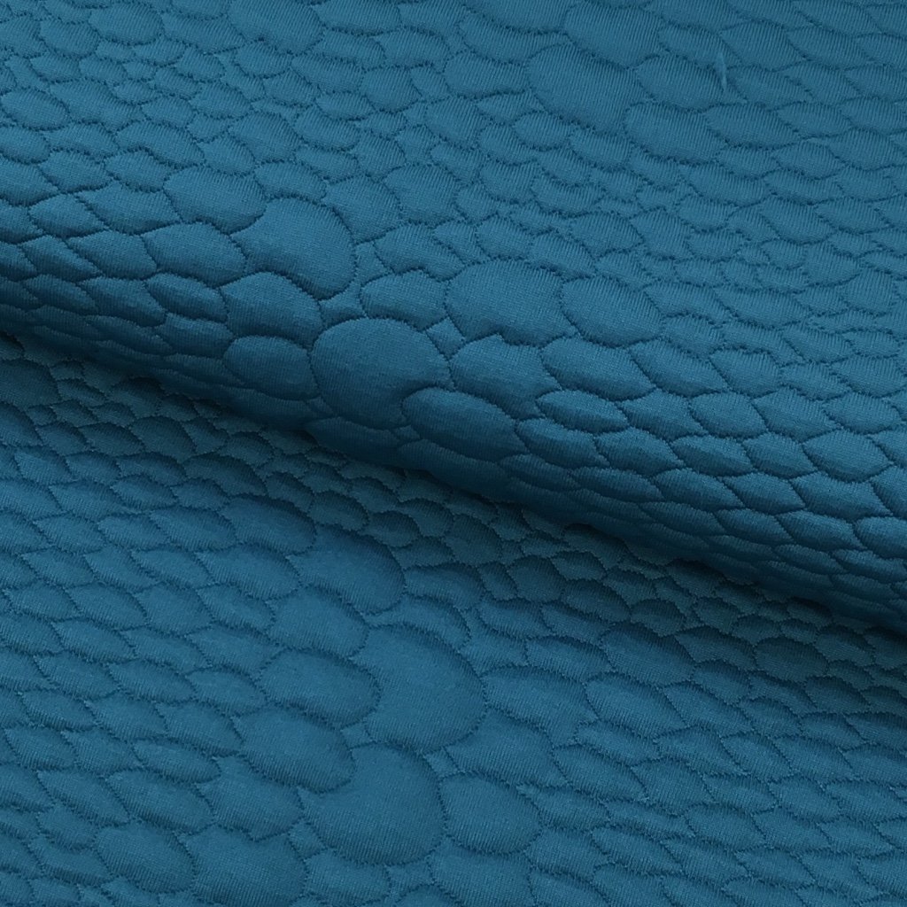 Tissu Jacquard Bubble Vivia Pétrole