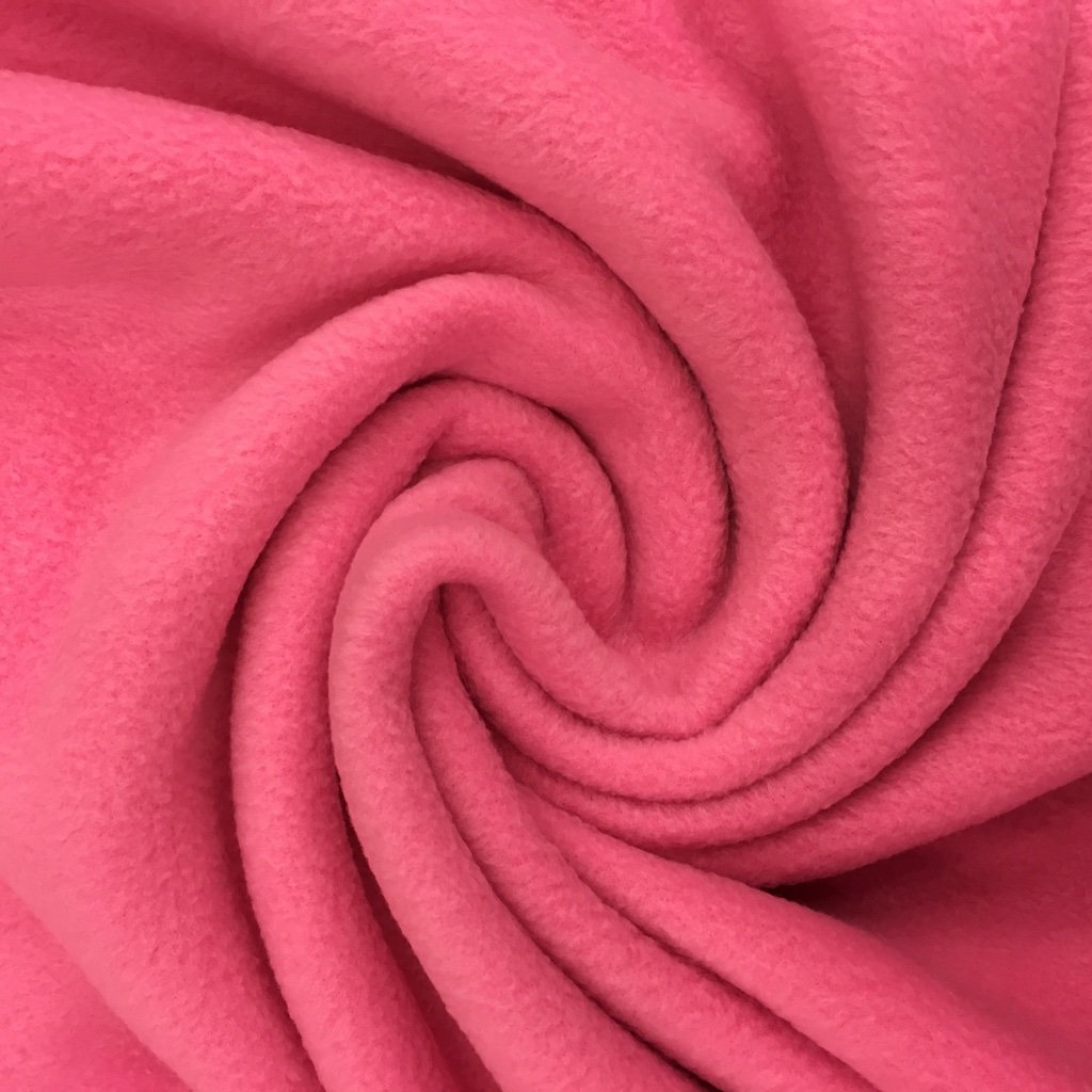 Tissu Polaire uni Rose