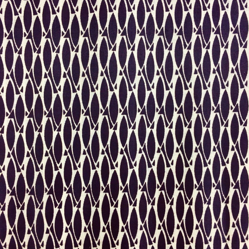 Tissu Wax africain Enduit n°218 Marron Motifs africain Blanc cassé