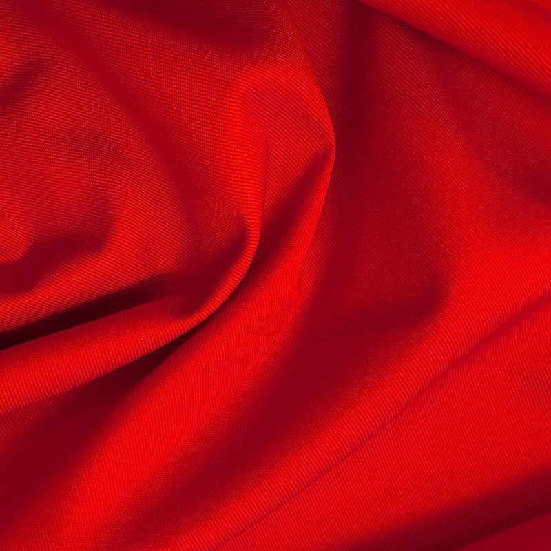 Tissu Coton sergé Rouge