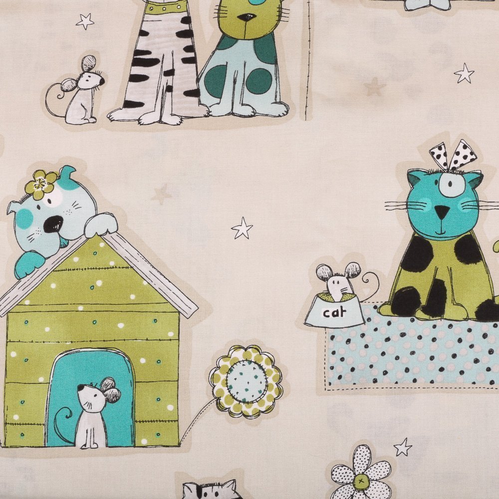 Tissu Stof Maison Chats