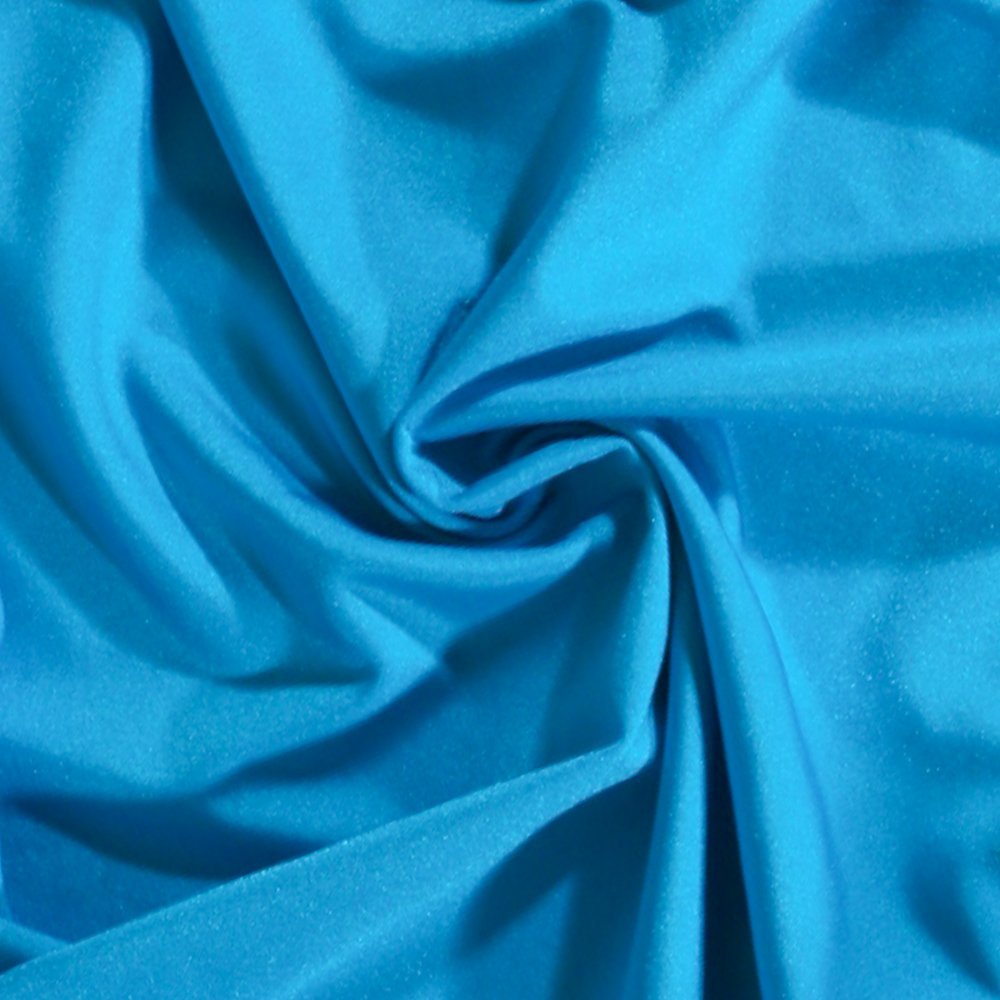 Tissu Lycra Brillant uni Bleu Canard