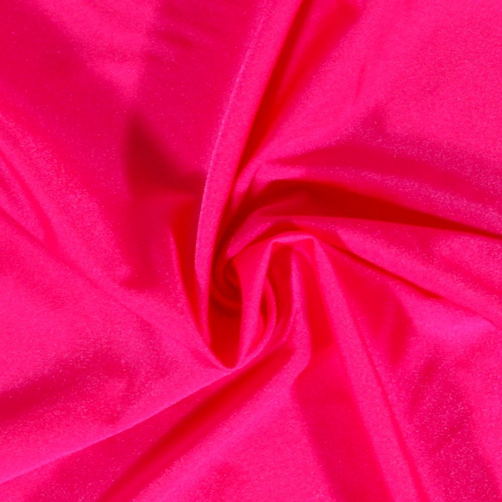 Tissu Lycra Brillant uni Rose Fluo