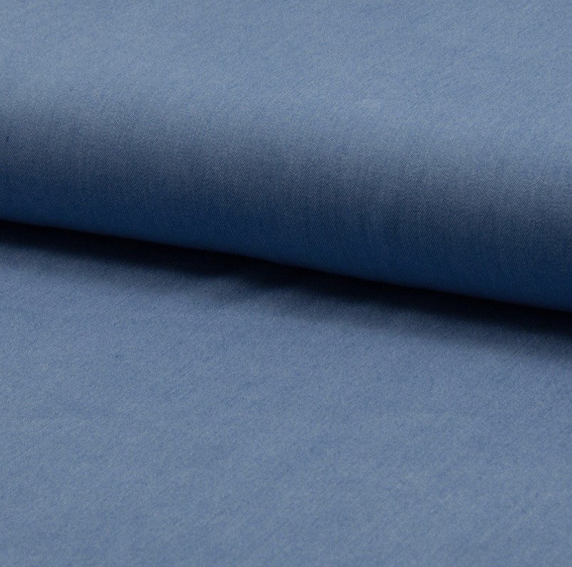 Tissu Chambray Léger Coton Bleu jean