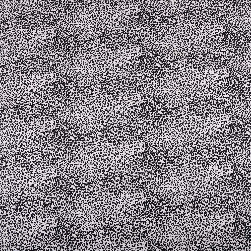 Tissu Coton Satiné léger Panthère Noir