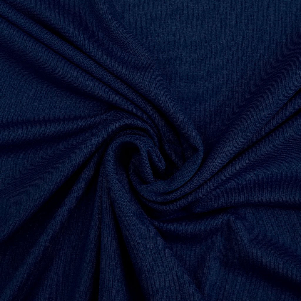 Tissu Jersey Viscose uni Bleu marine
