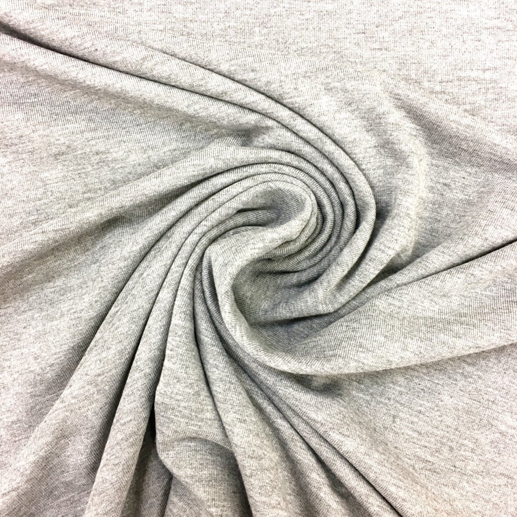 Tissu Jersey Viscose Gris chiné très clair
