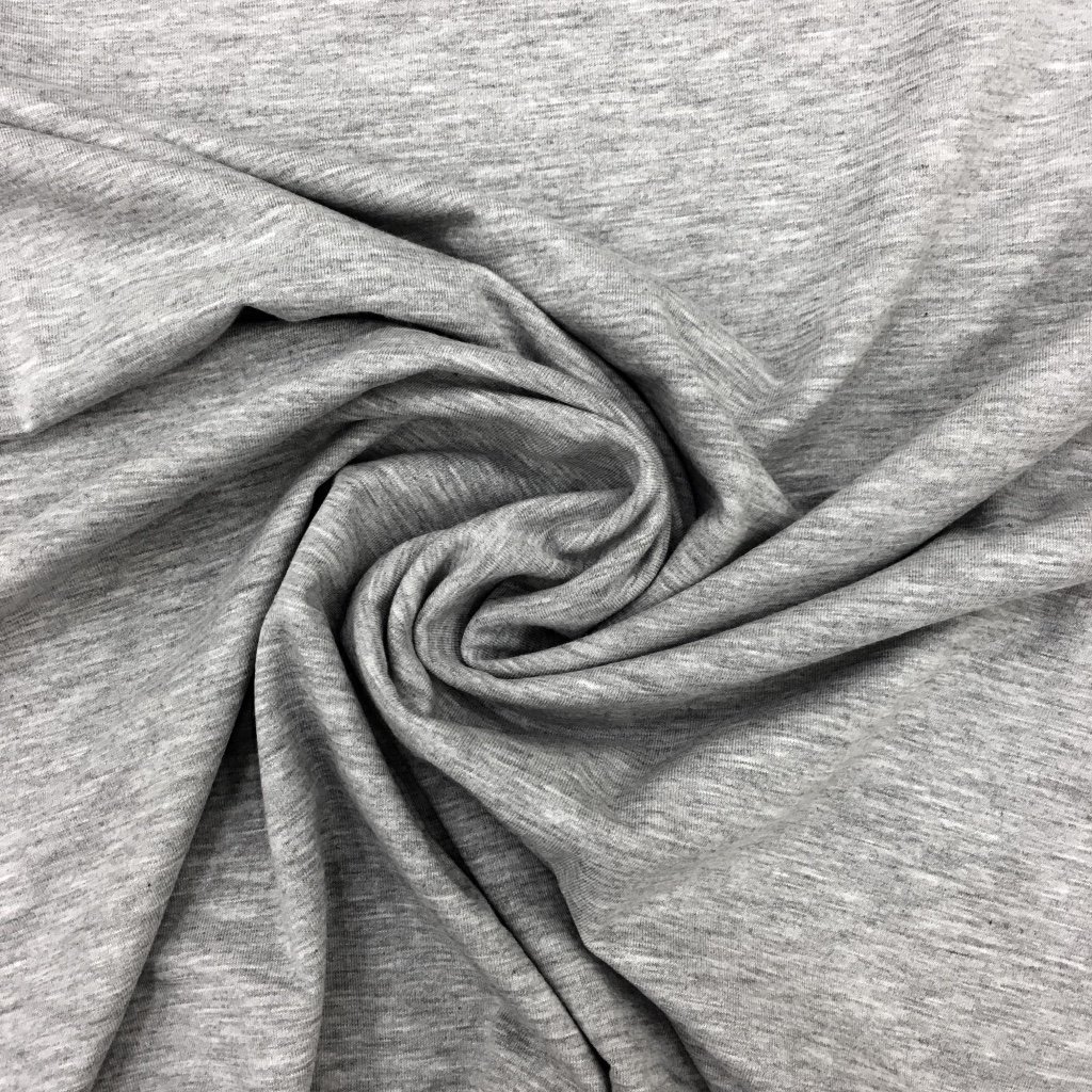 Tissu Jersey Viscose Gris chiné clair