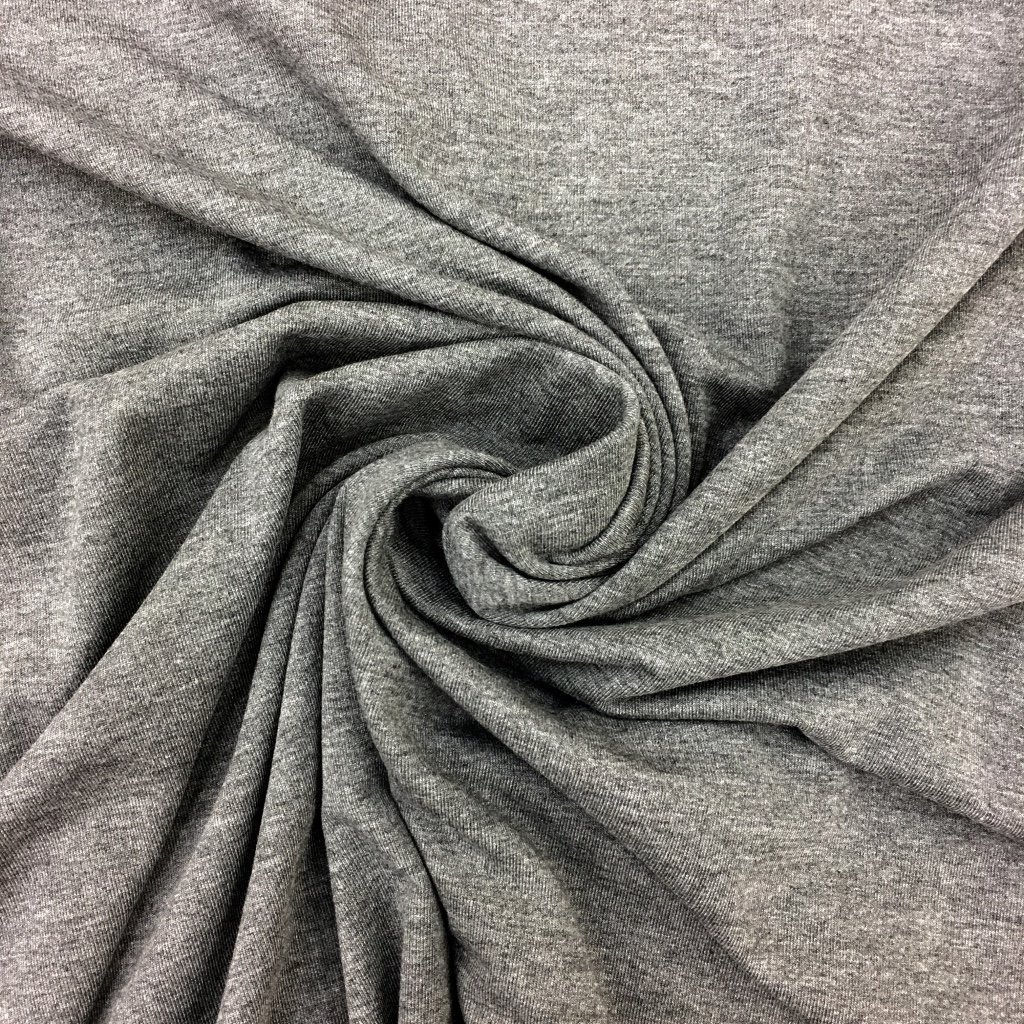 Tissu Jersey Viscose Gris chiné