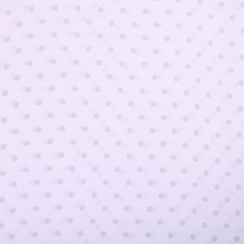Tissu Viscose légère Blanc Pois 5mm Gris