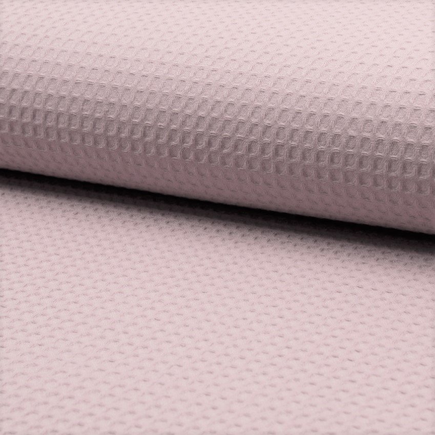 Tissu Nid d'abeille Vieux rose pâle