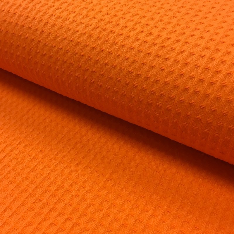 Tissu Nid d'abeille Orange