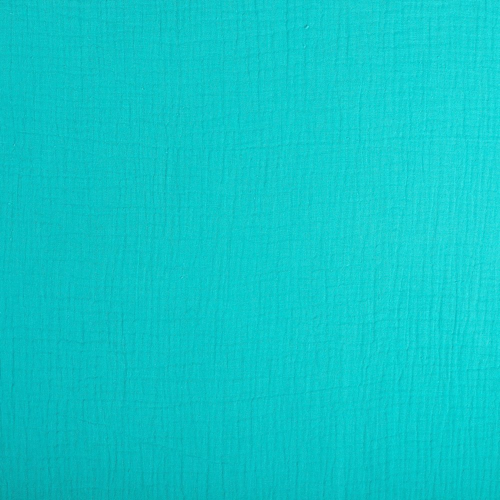 Tissu Double gaze de coton uni Turquoise