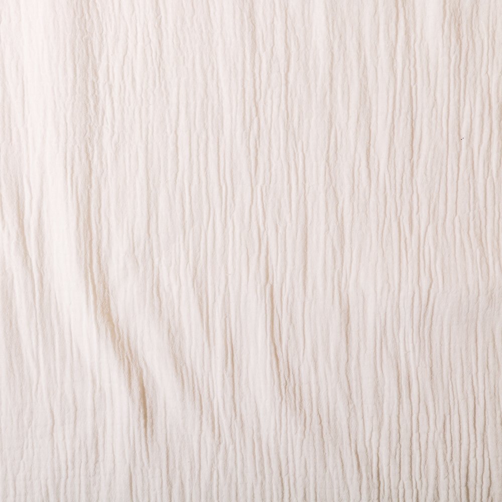 Tissu Double gaze de coton uni Ecru