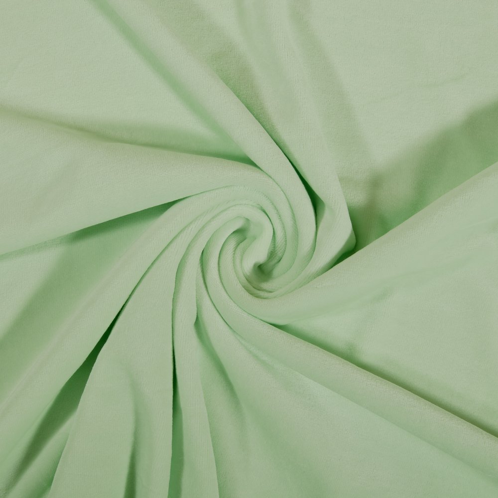 Tissu Jersey Velours tout doux Menthe à l'eau