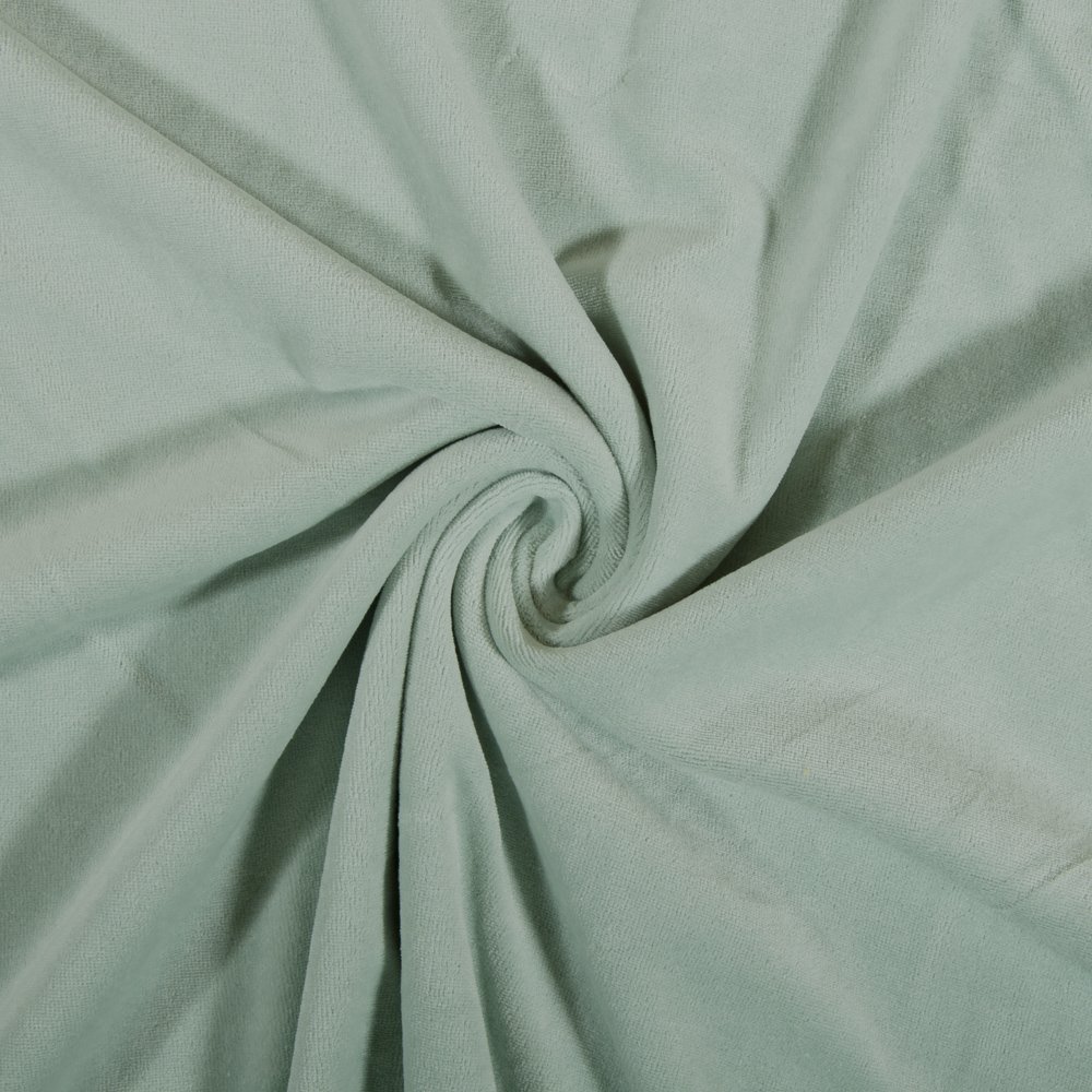 Tissu Jersey Velours tout doux Vert d'eau