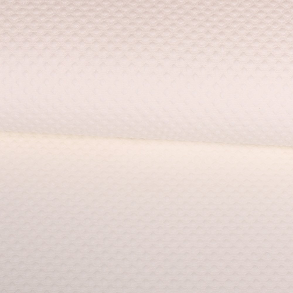 Tissu Jacquard Jersey Ecru Losanges en relief