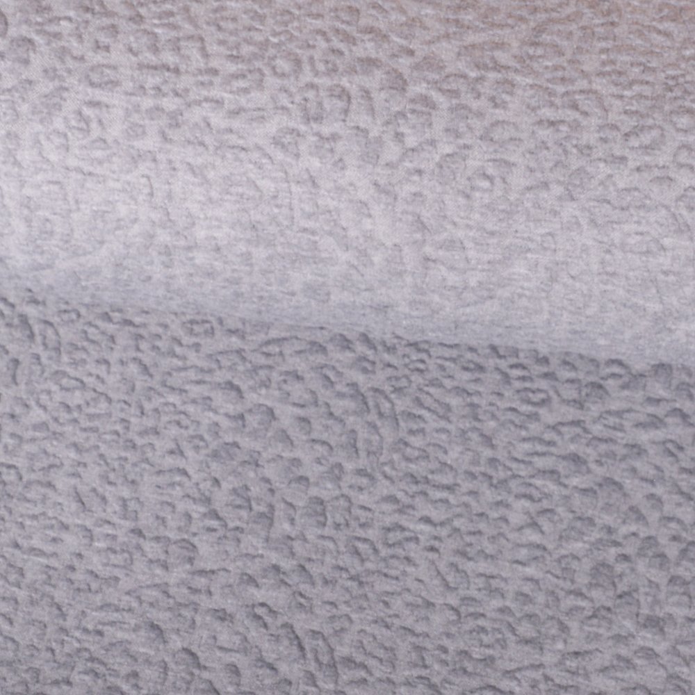 Tissu Jacquard Motifs Tigrés en relief sur fond Gris clair
