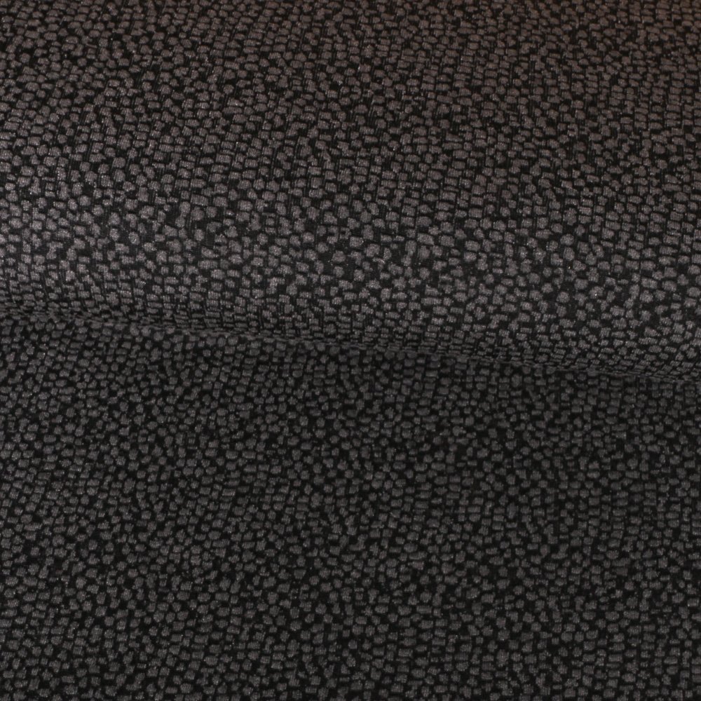 Tissu Jacquard Pavés en relief sur fond Noir