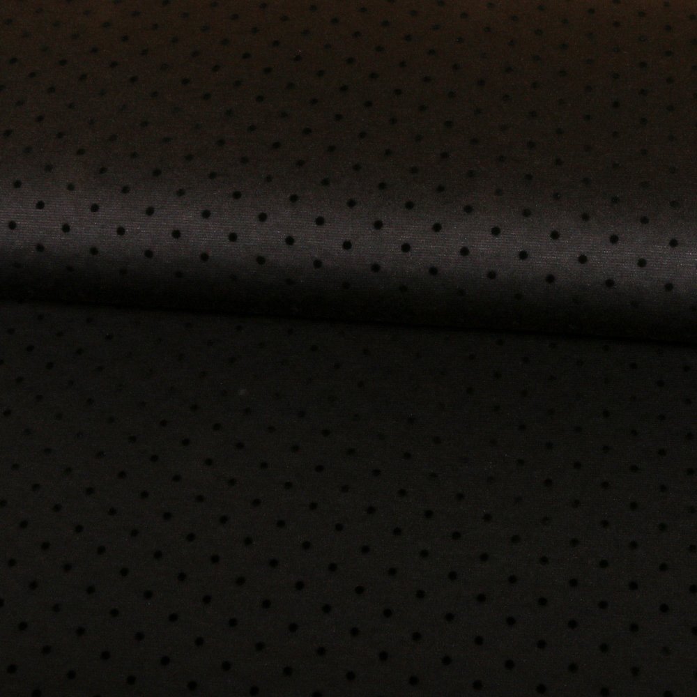 Tissu Jersey Milano Craftine Noir Pois velours 4mm