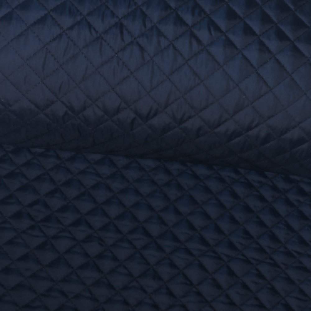 Tissu Doublure Matelassé Losanges sur fond Marine