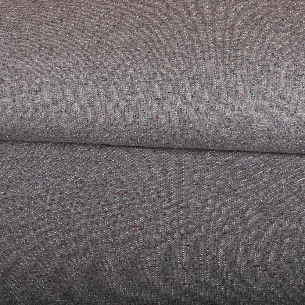 Tissu Jersey Jogging Moucheté Gris