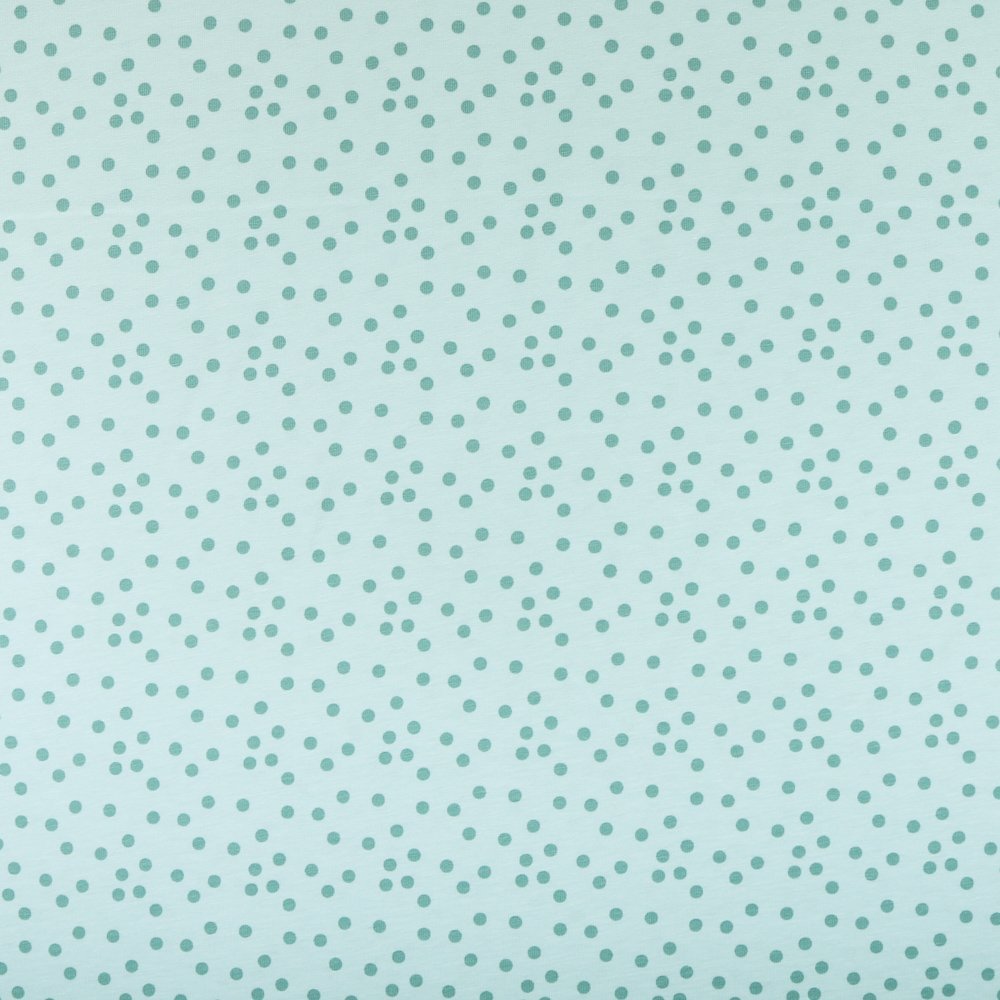 Tissu Jersey Coton Menthe Pois 5 mm Lichen