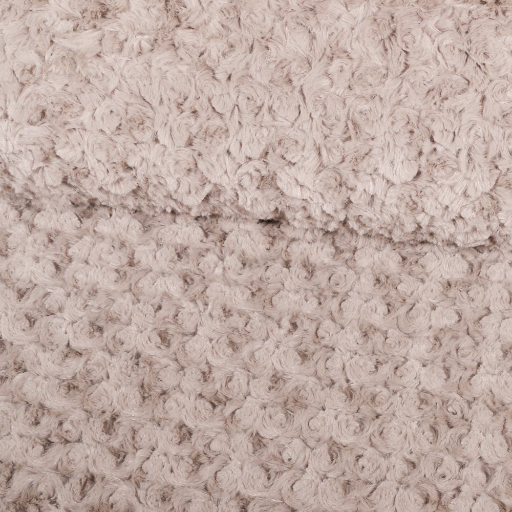 Tissu Fausse fourrure Boucles sur fond Beige